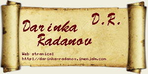 Darinka Radanov vizit kartica